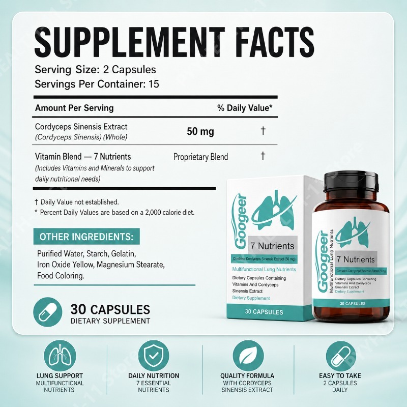 Capsules d'extrait de Cordycep - Herbal Supplement avis et prix