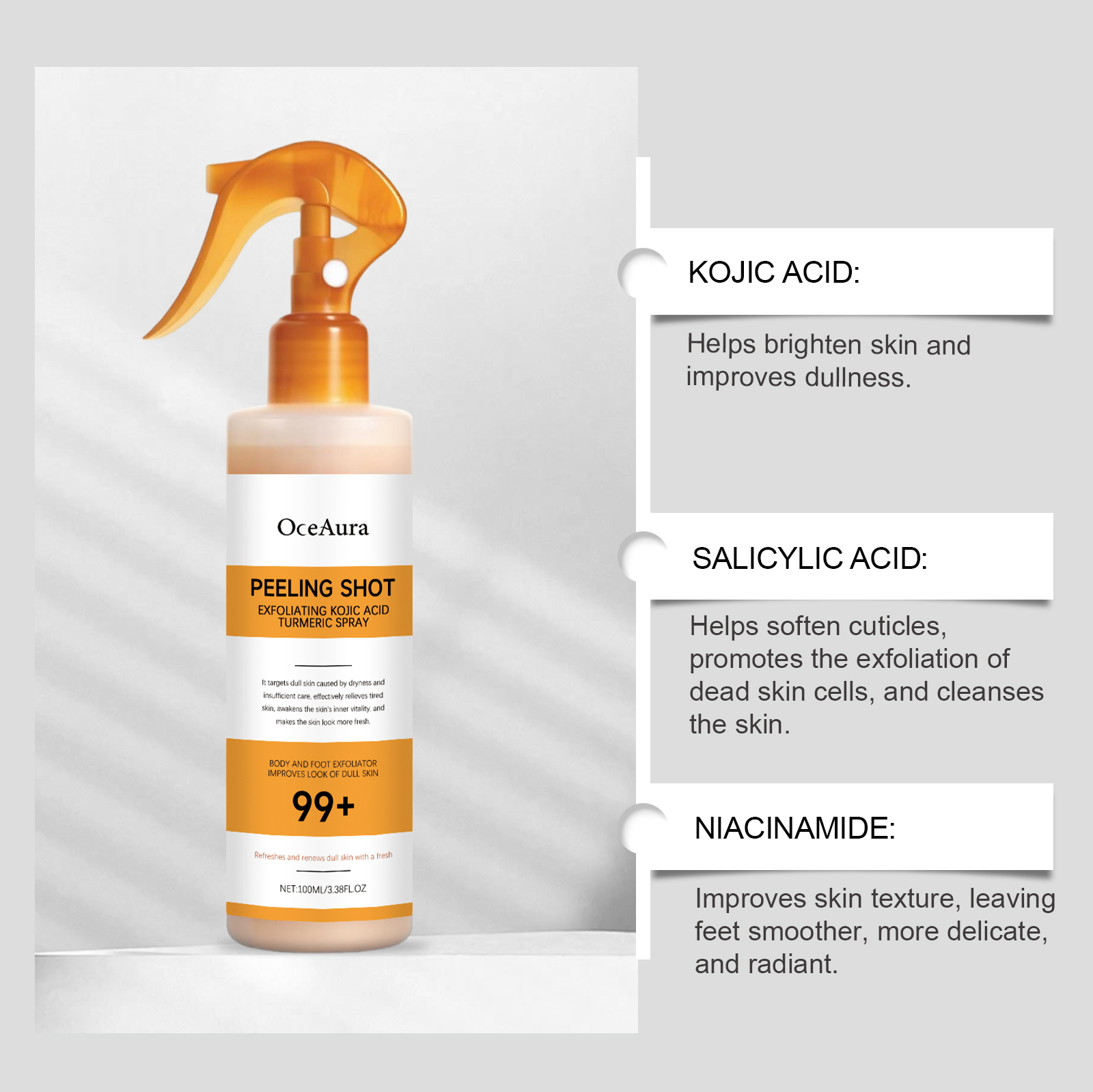 Spray et sérum à l'acide kojiq - Turmeric avis et prix
