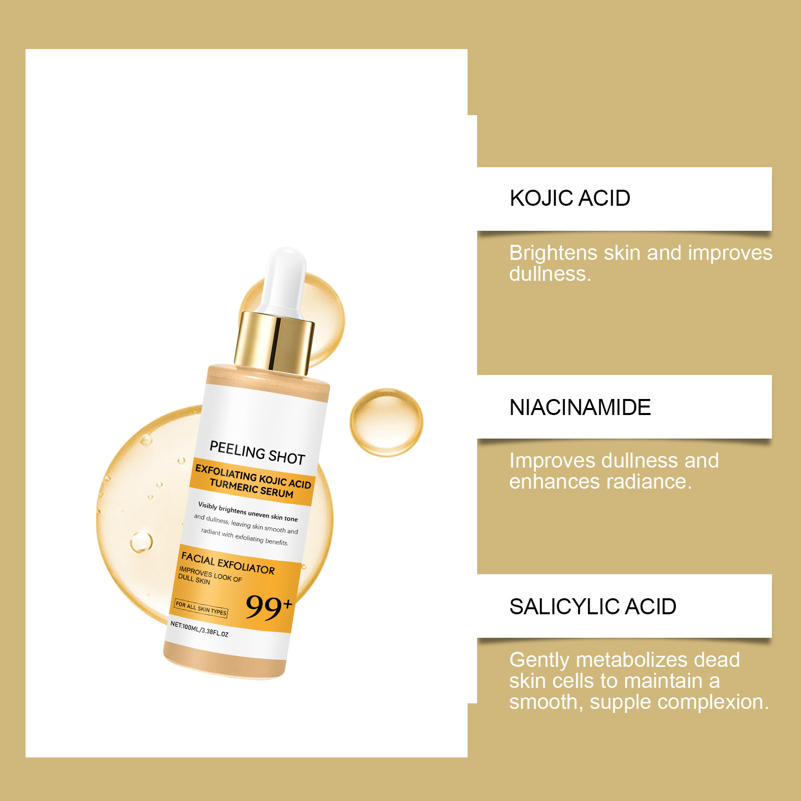 Spray et sérum à l'acide kojiq - Turmeric avis et prix
